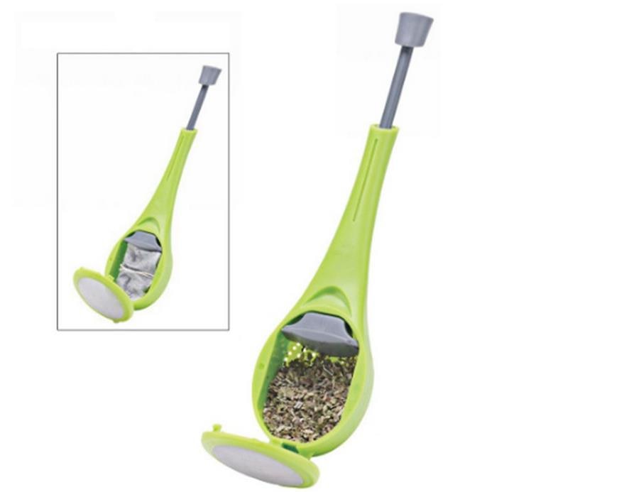 Infusor de té con émbolo incorporado, bolsa de té reutilizable de sabor intenso saludable, colador de té y café de plástico, medida de remolino, agitación y prensa