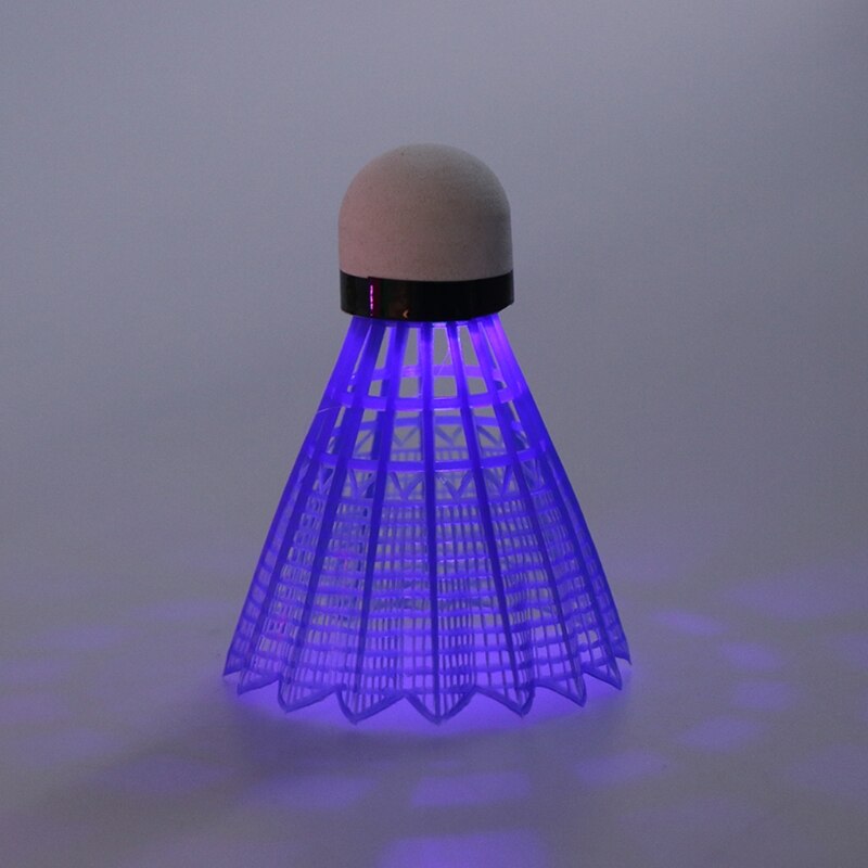 Bola de bádminton LED de 3 uds., volantes de bádminton de plástico iluminados brillantes, bolas de iluminación coloridas
