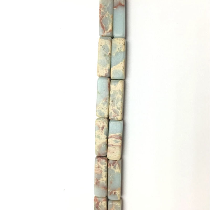Cuentas cuadradas de piedra imperial multicolor de 4x13mm, piedra de sedimento marino Natural se utiliza para la producción de pulseras de joyería DIY