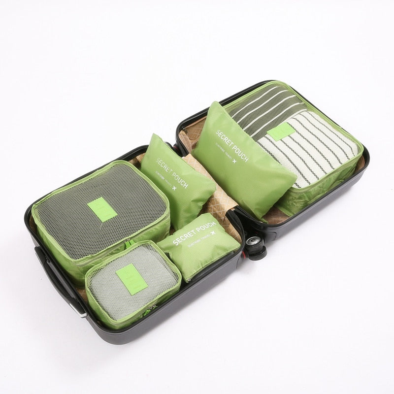 RUPUTIN nuevo 6 unids/set tela Oxford de alta calidad Ms bolsa de malla de viaje en bolsa organizador de equipaje organizador de cubos de embalaje para ropa