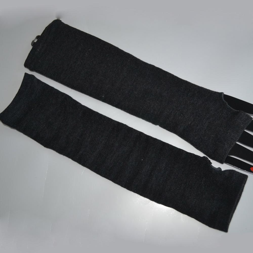 Naiveroo moda mujer señora rayas codo guantes más cálidos tejidos guantes largos sin dedos codo mitones accesorios de Navidad regalo