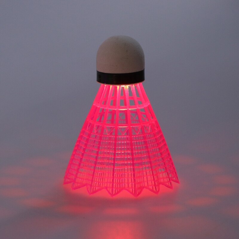 Bola de bádminton LED de 3 uds., volantes de bádminton de plástico iluminados brillantes, bolas de iluminación coloridas