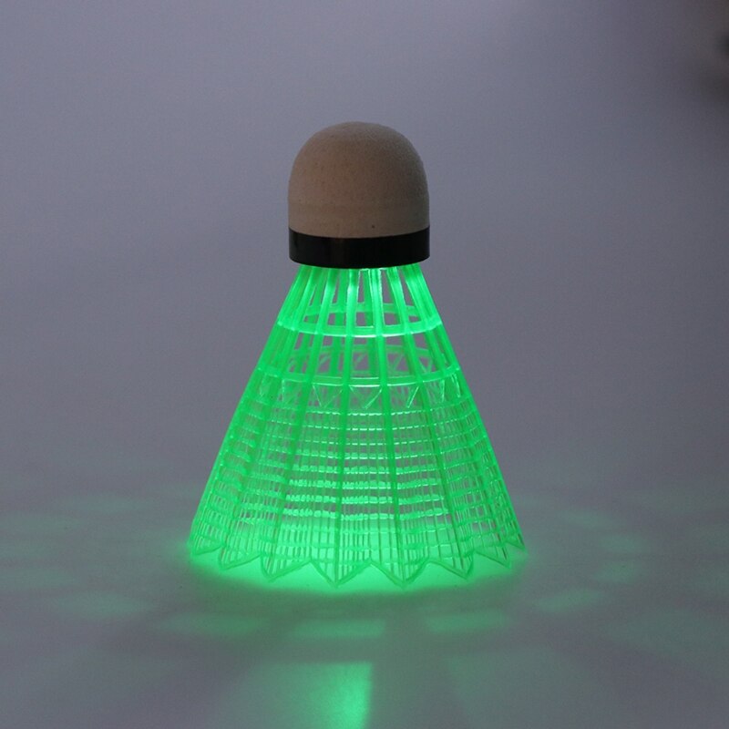 Bola de bádminton LED de 3 uds., volantes de bádminton de plástico iluminados brillantes, bolas de iluminación coloridas