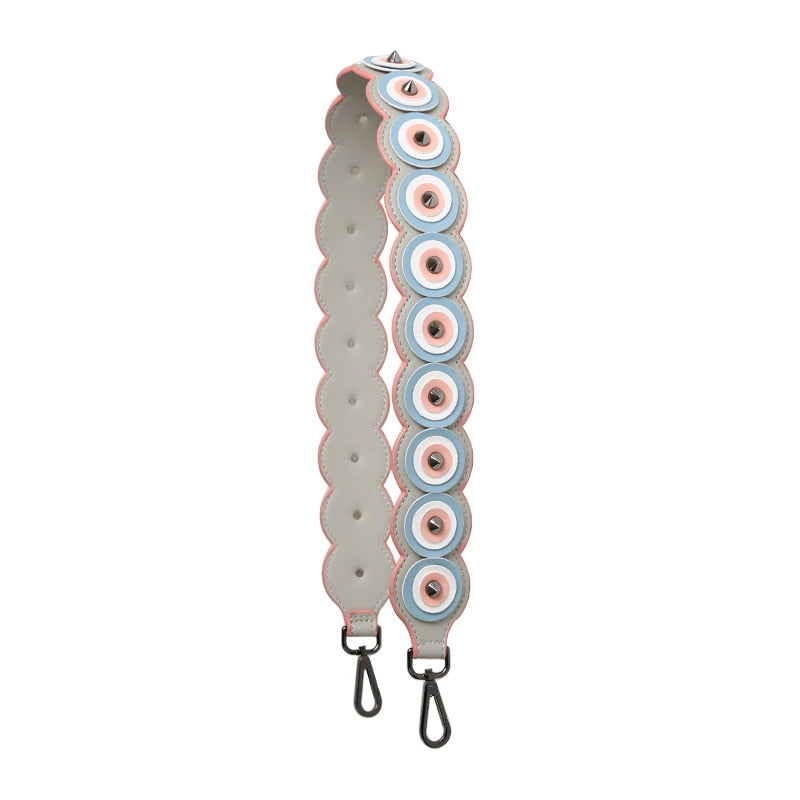 Fashion Colorful Rivet Handbags Belts Women Bags Strap Shoulder Straps Accessory Bags Parts Genuine Leather straps for bags