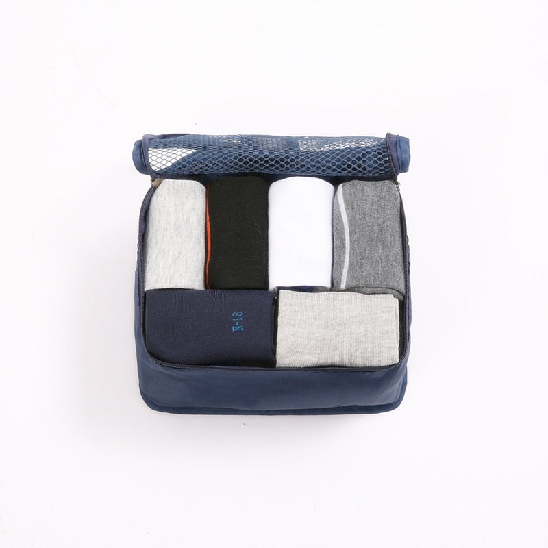 RUPUTIN nuevo 6 unids/set tela Oxford de alta calidad Ms bolsa de malla de viaje en bolsa organizador de equipaje organizador de cubos de embalaje para ropa