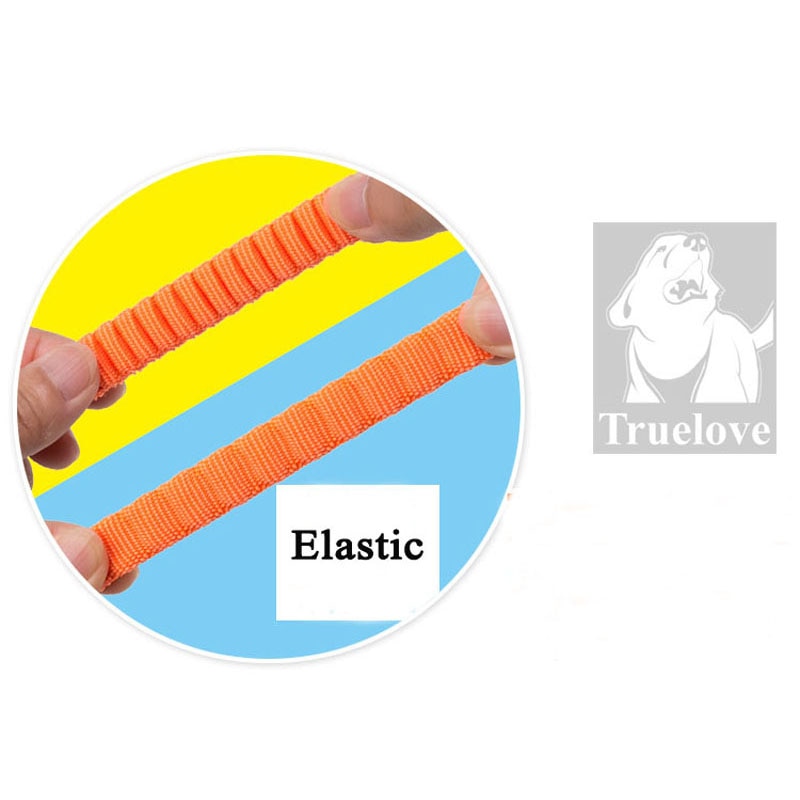 Correa elástica corta Truelove para perros, correa de nailon, extensión retráctil en amortiguador elástico, entrenamiento para correr y caminar para perros