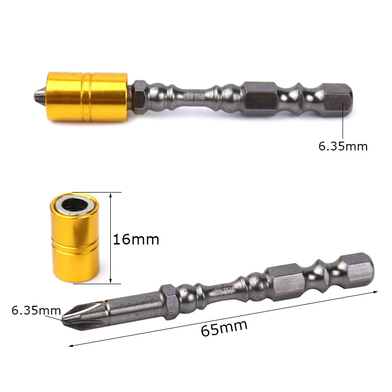 Juego de puntas de destornillador magnético fuerte, puntas de destornillador electrónico Phillips de 65mm para paneles de yeso, destornillador de paneles de yeso