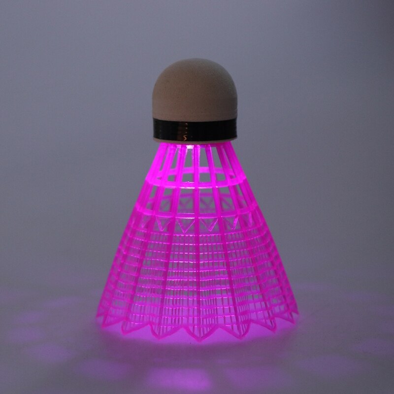 Bola de bádminton LED de 3 uds., volantes de bádminton de plástico iluminados brillantes, bolas de iluminación coloridas