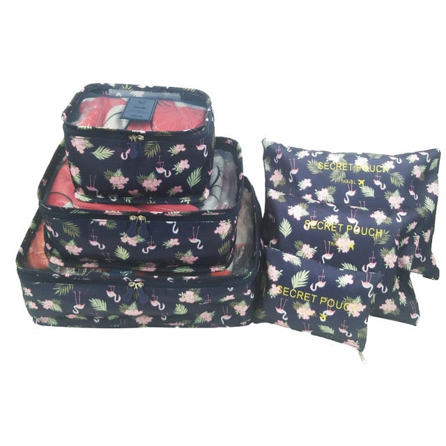 RUPUTIN nuevo 6 unids/set tela Oxford de alta calidad Ms bolsa de malla de viaje en bolsa organizador de equipaje organizador de cubos de embalaje para ropa