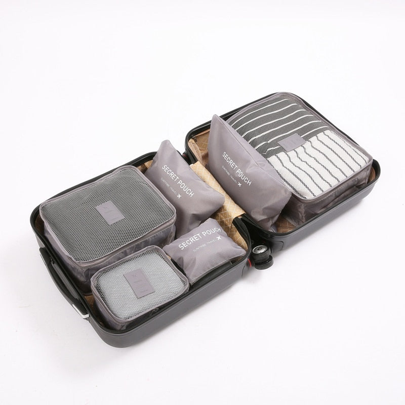 RUPUTIN nuevo 6 unids/set tela Oxford de alta calidad Ms bolsa de malla de viaje en bolsa organizador de equipaje organizador de cubos de embalaje para ropa