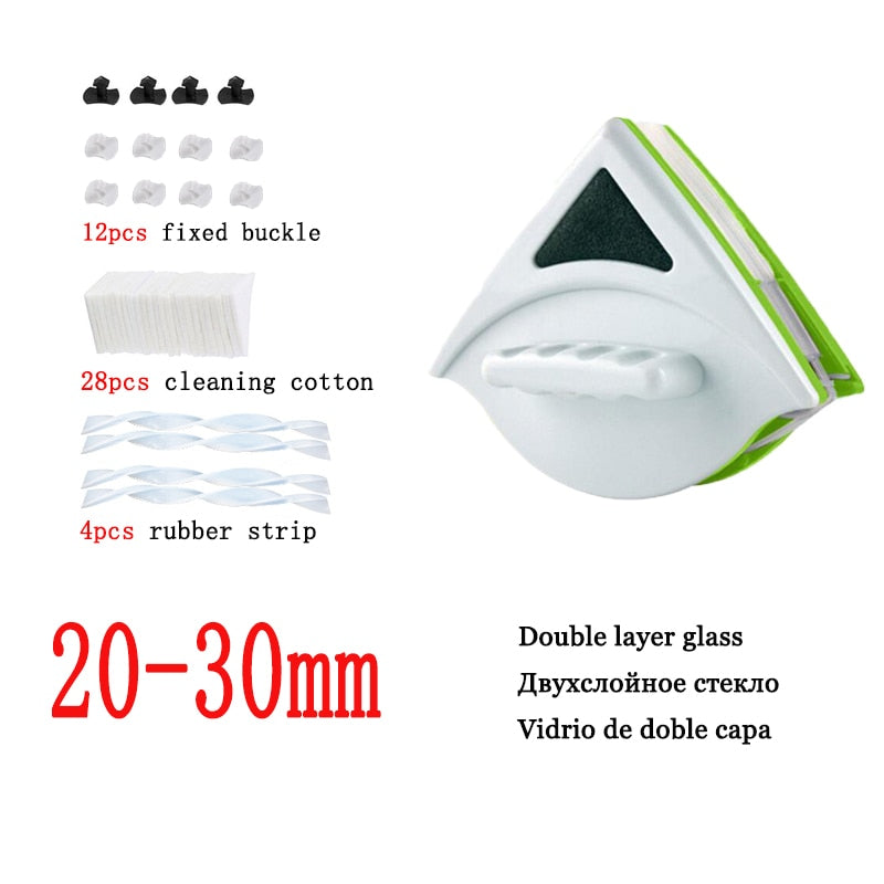 Magnetic Window Cleaner Brush Glass Cleaner Magnets Brush Tool Double Side Magnetic Glass Brush for Washing Household Cleaning
