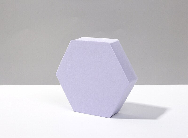 Recién llegado, cubo de fotografía INS, accesorios para fotos, cubo geométrico de espuma, accesorios de disparo para fondos de fotografía, color rosa claro y morado