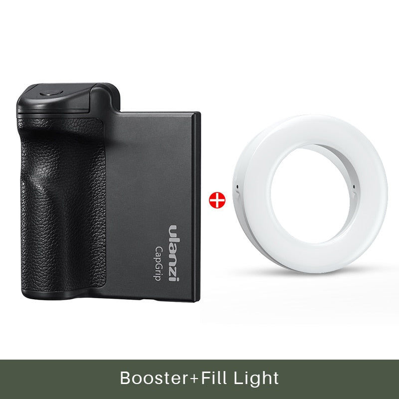 Ulanzi CapGrip I II Smartphone de mano Selfie Booster agarre de mano Bluetooth Control remoto obturador de teléfono para iPhone teléfono Android