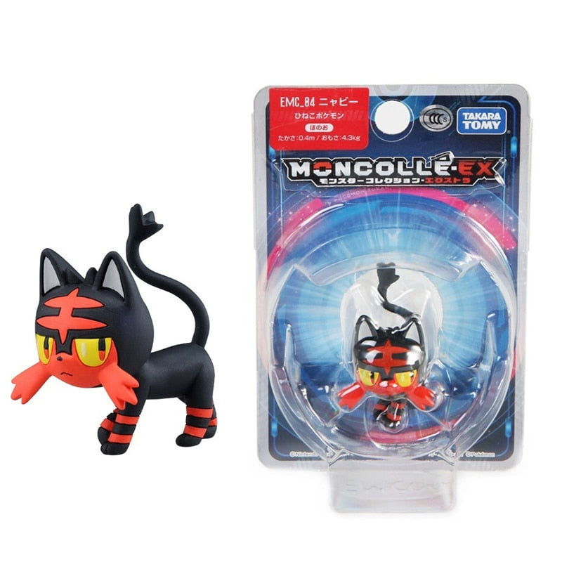 TOMY-figuras de muñecos Pokémon japoneses auténticos, colección de Pokémon Pikachu de 4-6cm, modelos de acción de Anime, juguetes para niños, regalo, caja oficial