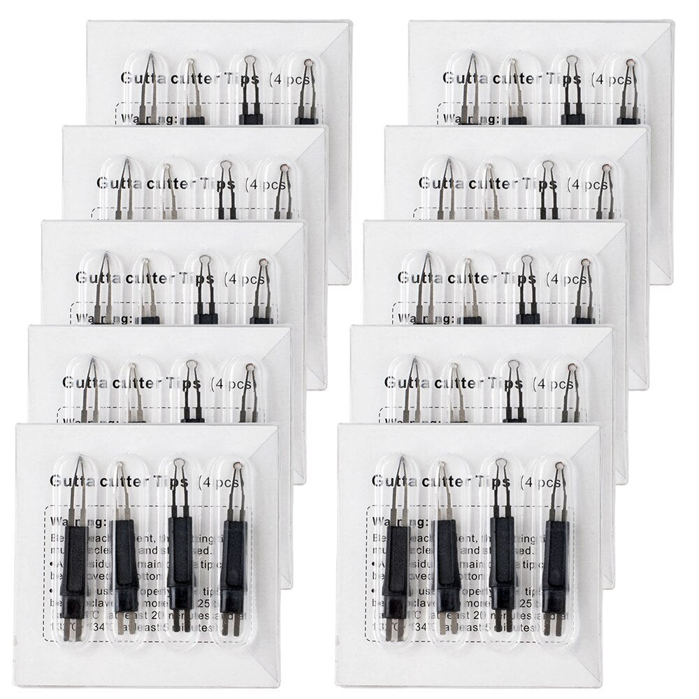 AZDENT 4 puntas/juego para gutapercha Dental cortador de encías Endo Gutta cortador de dientes blanqueamiento higiene bucal cuidado bucal 10 juegos