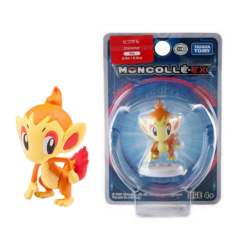 TOMY-figuras de muñecos Pokémon japoneses auténticos, colección de Pokémon Pikachu de 4-6cm, modelos de acción de Anime, juguetes para niños, regalo, caja oficial
