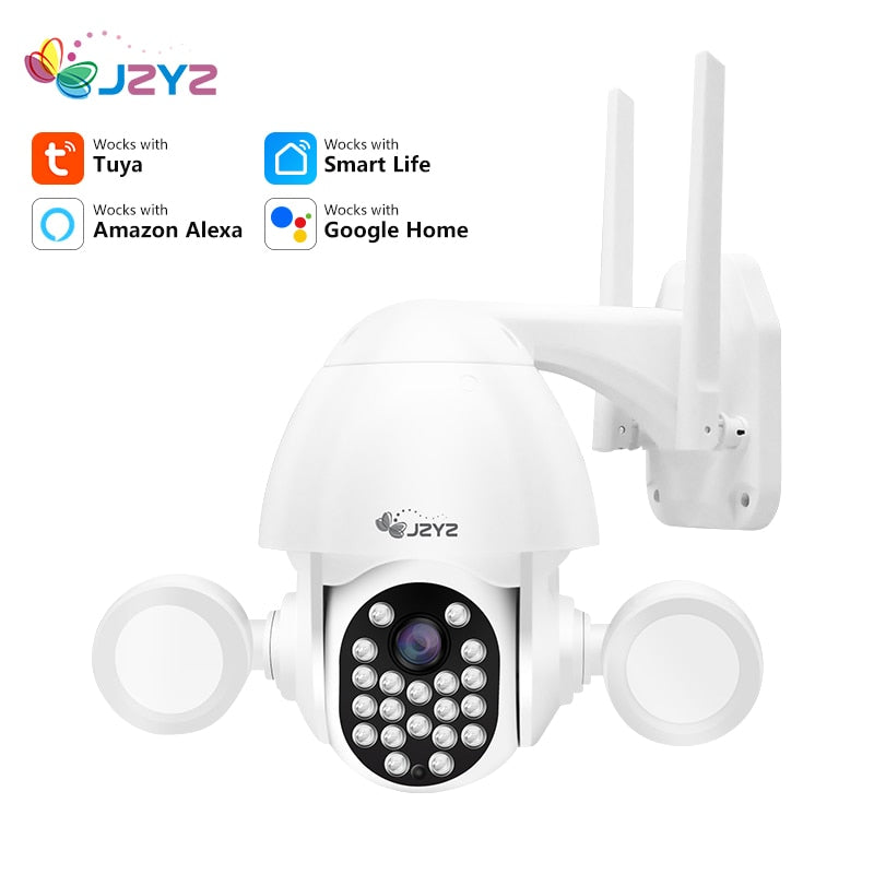Cámaras de seguridad con reflector de 3MP, Wifi, Tuya Smartlife, Google, Alexa, AI, seguimiento automático, detección de movimiento, videovigilancia CCTV