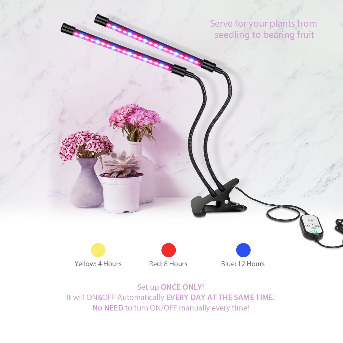 LED Grow Light USB Phyto Lamp Full Spectrum 4 Head Grow Tent Complete Kit Phytolamp for Plants Seedlings Flowers Indoor Grow Box