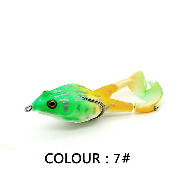 Señuelo de pesca tipo rana, hélice de rana, aletas para el pie, cebo Artificial, 9Cm/13,7G, señuelo suave biónico flotante, Wobblers de pesca de carpa