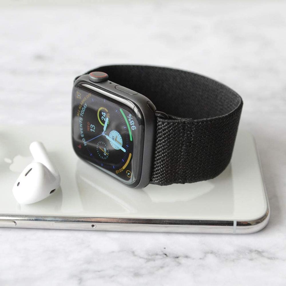 Correa Scrunchie para Apple watch 7, pulsera de 45mm, 41mm, 44mm, 40mm, 38mm y 42mm para mujer, correa iwatch series SE 6 5 4 3