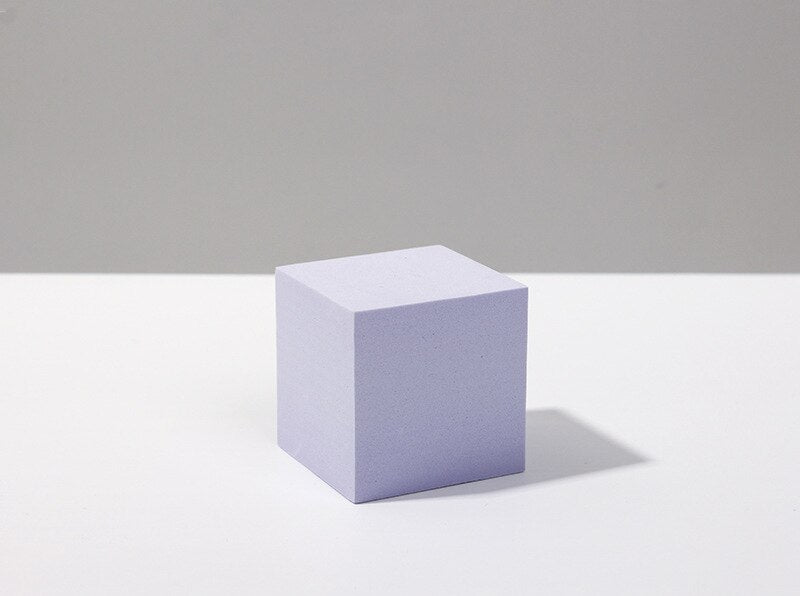 Recién llegado, cubo de fotografía INS, accesorios para fotos, cubo geométrico de espuma, accesorios de disparo para fondos de fotografía, color rosa claro y morado