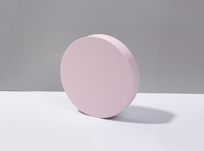 Recién llegado, cubo de fotografía INS, accesorios para fotos, cubo geométrico de espuma, accesorios de disparo para fondos de fotografía, color rosa claro y morado