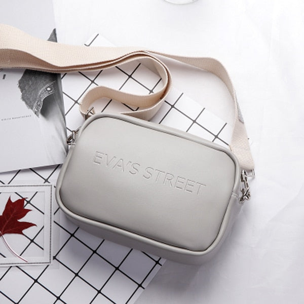 Bolsos de hombro para mujer de marca Aliwood, bolsos de mensajero con letras en relieve de cuero de diseñador con solapa Simple, bolsos cruzados para mujer