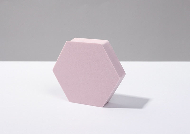 Recién llegado, cubo de fotografía INS, accesorios para fotos, cubo geométrico de espuma, accesorios de disparo para fondos de fotografía, color rosa claro y morado