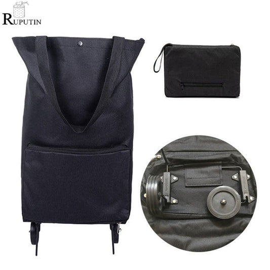 Bolsa de almacenamiento plegable de alta capacidad para compras, organizador de alimentos, bolsa con ruedas, bolsas de compras portátiles, comprar bolsas para verduras