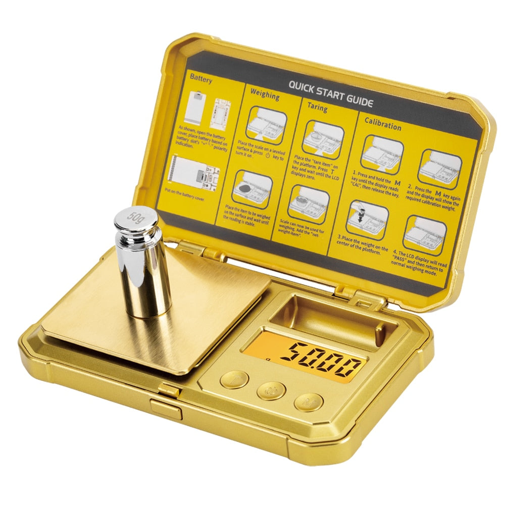 Básculas digitales para joyería de plata de ley y oro, balanza electrónica de peso 0,01, acero inoxidable de primera calidad de alta precisión mínima