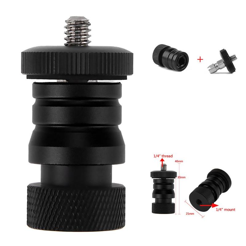 VODOOL-Mini rótula de bola de trípode de 1/4 pulgadas, placa desmontable de liberación rápida para Monitor de brazo, luz LED para soporte de montaje con separador