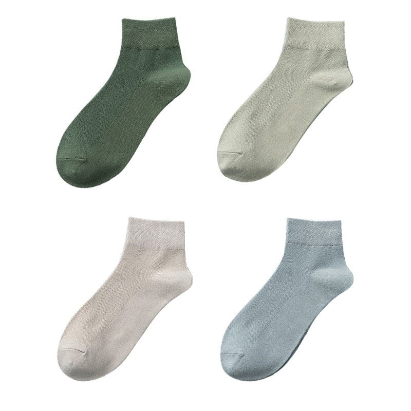 4 par/set nuevos calcetines de algodón para mujer moda Casual transpirable Primavera Verano tubo blanco calcetines neutros tamaño EU 36-42