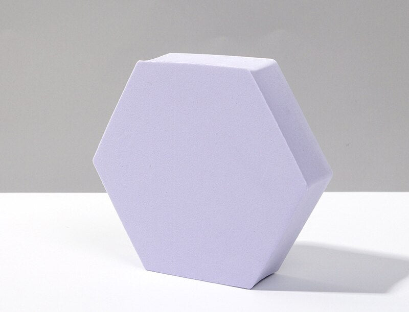 Recién llegado, cubo de fotografía INS, accesorios para fotos, cubo geométrico de espuma, accesorios de disparo para fondos de fotografía, color rosa claro y morado