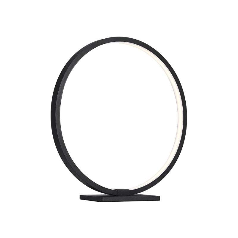 Lámpara de mesa LED, lámpara de escritorio regulable táctil moderna, lámparas de mesa para decoración de dormitorio, lámpara de noche, luces nocturnas circulares blancas y negras