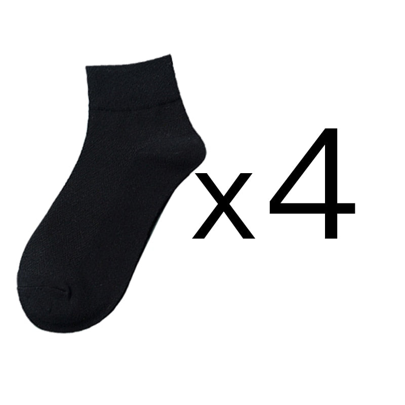 4 par/set nuevos calcetines de algodón para mujer moda Casual transpirable Primavera Verano tubo blanco calcetines neutros tamaño EU 36-42