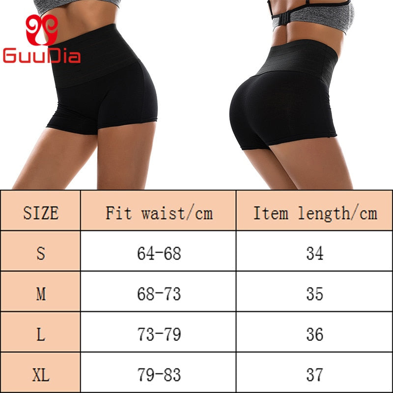 GUUDIA Women's Super Elastic Shapewear High Waist Seamless Body Shaper Butt Lifter Panty Tummy Control Thigh Slimmer Power Short