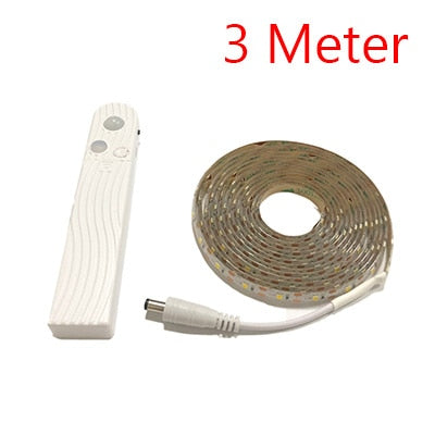 Luz LED inteligente para escalera debajo de la cama, Detector de luz con Sensor PIR, Control inteligente, lámpara de pared, armario, cocina, 3M, 2M, 1M