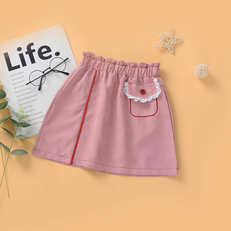Falda para niñas pequeñas, faldas de playa florales para primavera e invierno, Falda plisada de algodón, ropa para niños