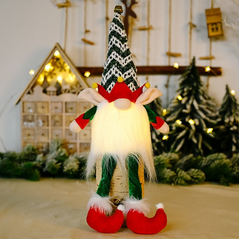 Lámpara de Gnomo luminosa para Navidad, Mini árbol de muñecas, colgante de felpa, decoración para fiesta en casa, adornos colgantes, Navidad, Año Nuevo
