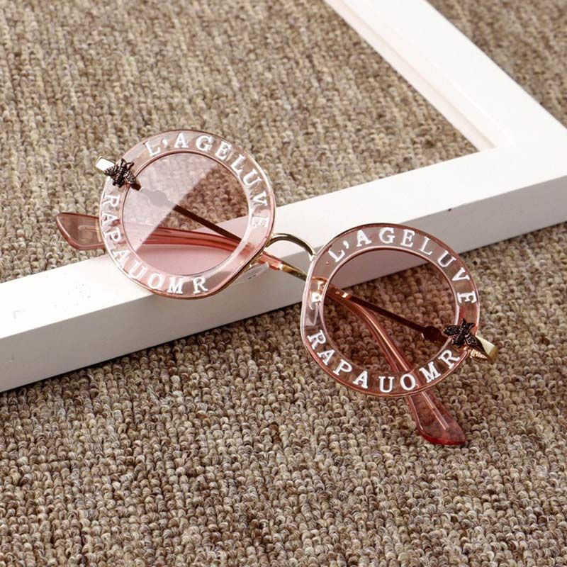 Bear Leader 2022 nuevas gafas de sol de moda para niños, niñas y niños, estilo Simple con letras, gafas de sol calientes, gafas de 7 colores