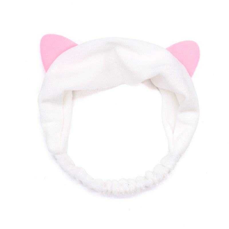 Flannel Cosmetic Headbands Soft Bowknot Elastic Hair Band Hairlace for Washing Face Shower Spa Makeup Tools