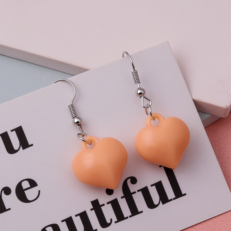 Cute Plant Mushroom Earrings for Women, Cartoon Enamel 8 Color Dangles Earrings Girl Children Ear Hook DIY Party Jewelry Gifts