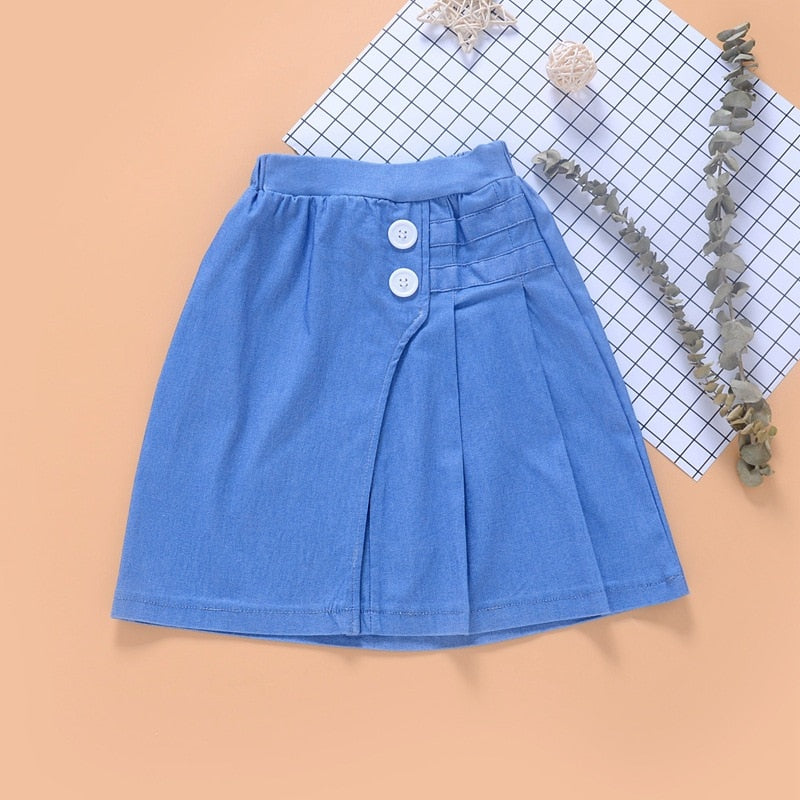 Falda para niñas pequeñas, faldas de playa florales para primavera e invierno, Falda plisada de algodón, ropa para niños