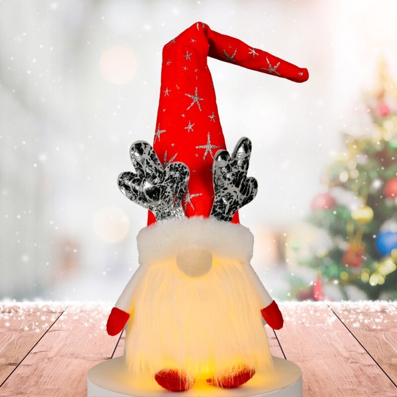 Lámpara de Gnomo luminosa para Navidad, Mini árbol de muñecas, colgante de felpa, decoración para fiesta en casa, adornos colgantes, Navidad, Año Nuevo