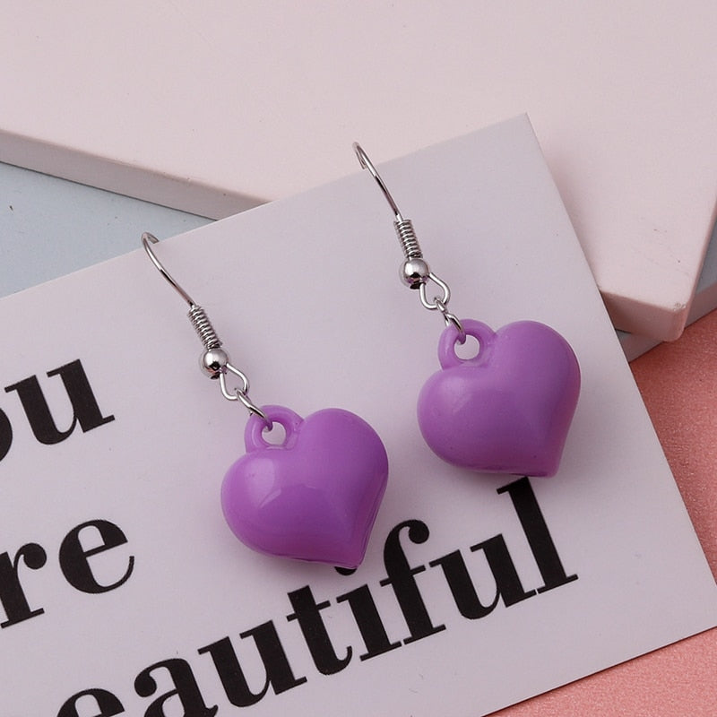 Cute Plant Mushroom Earrings for Women, Cartoon Enamel 8 Color Dangles Earrings Girl Children Ear Hook DIY Party Jewelry Gifts