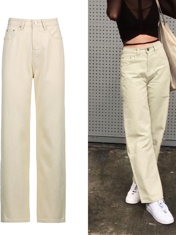 Rockmore-pantalones vaqueros holgados Vintage para mujer, ropa de calle de los años 90, pantalones Cargo de pierna ancha con bolsillos, pantalones vaqueros rectos de cintura baja 2021