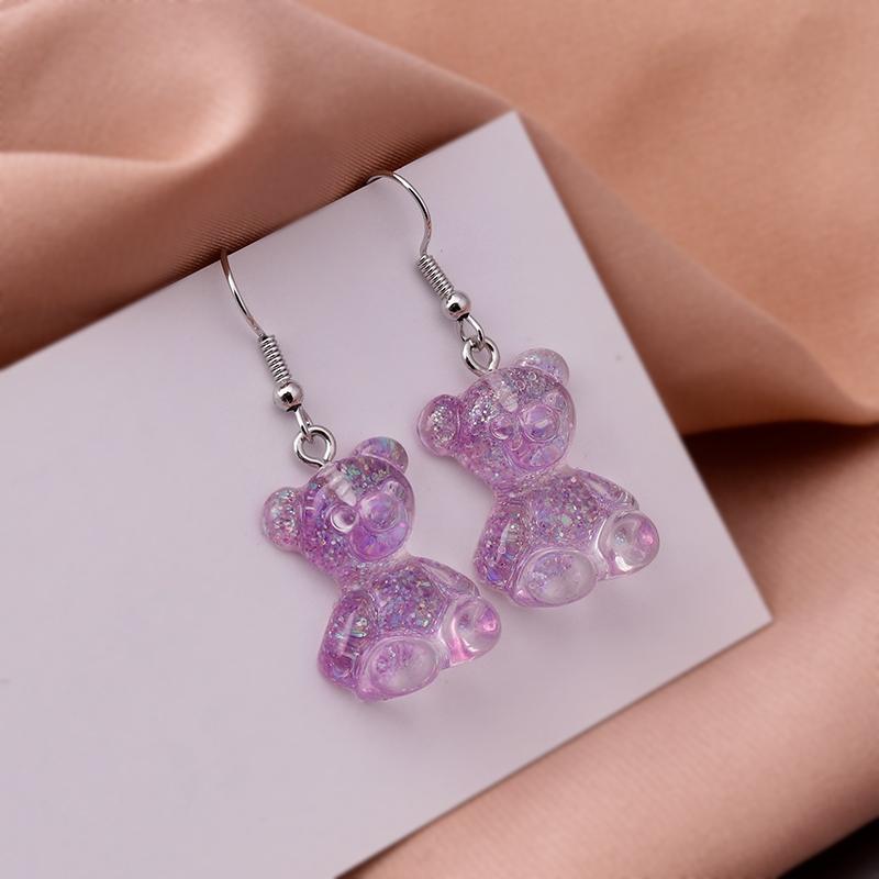 Cute Plant Mushroom Earrings for Women, Cartoon Enamel 8 Color Dangles Earrings Girl Children Ear Hook DIY Party Jewelry Gifts