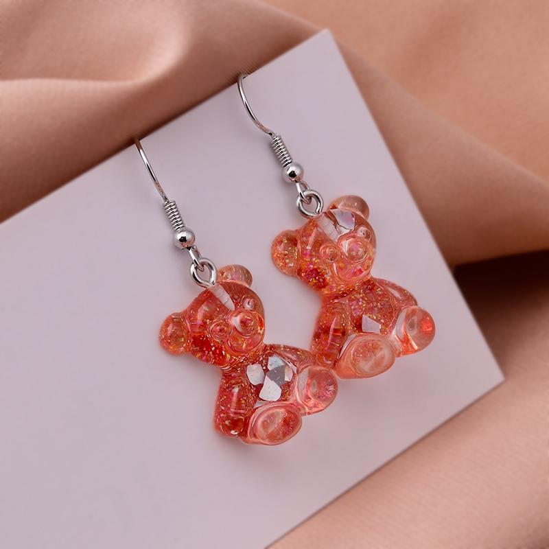 Cute Plant Mushroom Earrings for Women, Cartoon Enamel 8 Color Dangles Earrings Girl Children Ear Hook DIY Party Jewelry Gifts