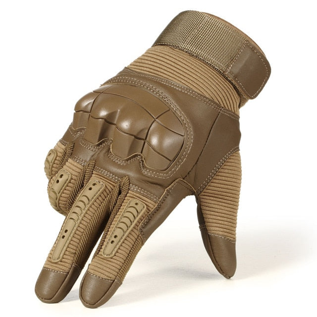 Guantes tácticos duros para nudillos con pantalla táctil, de cuero PU, combate militar, Airsoft, deportes al aire libre, ciclismo, Paintball, caza, Swat