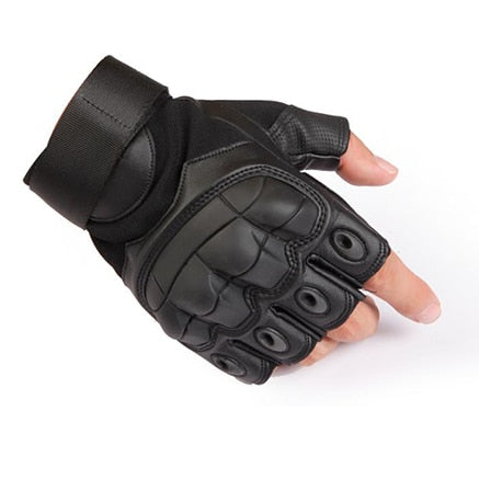 Guantes tácticos duros para nudillos con pantalla táctil, de cuero PU, combate militar, Airsoft, deportes al aire libre, ciclismo, Paintball, caza, Swat